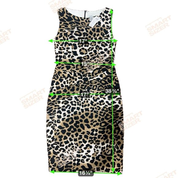 cache Bodycon Animal Print dress Size 4 Stretch Peplum Pleated Hip NEW - Picture 11 of 11